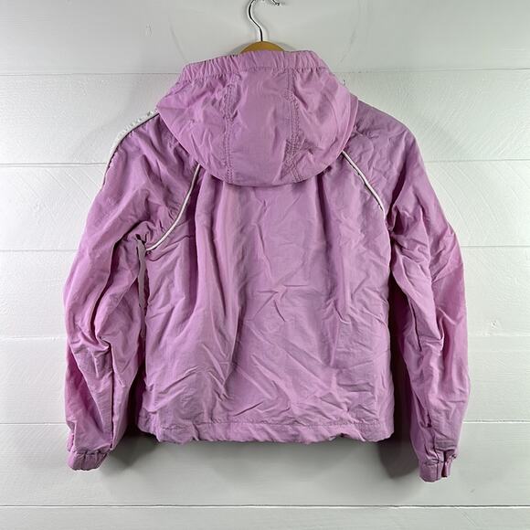 ABERCROMBIE & FITCH Pink Anorak Nylon Hooded Full Zipper Jacket Size Small - Picture 2 of 15